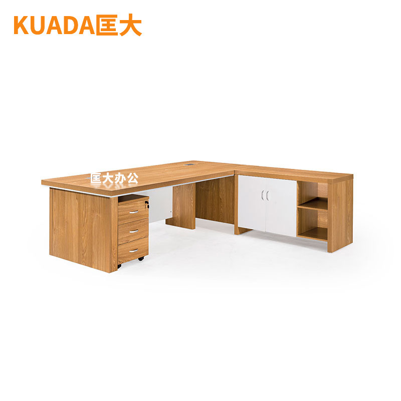 匡大办公桌简约现代大班台板式2.2米主管桌经理电脑桌KD-18D2201L