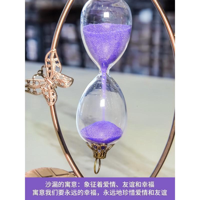 复古沙漏计时器小笔筒创意摆件酒柜客厅家居装饰品桌面电视柜摆设_605
