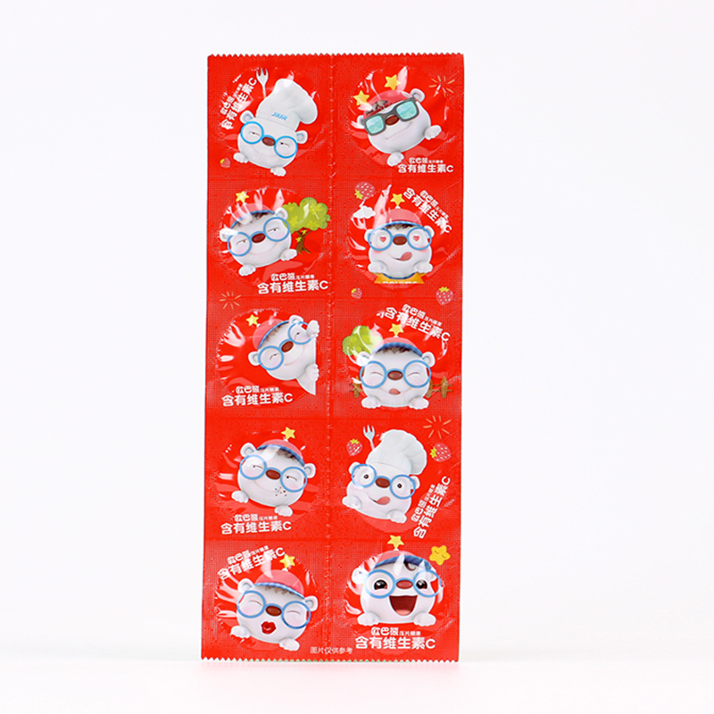韩国进口 九日欧巴熊草莓味压片糖果14.3g