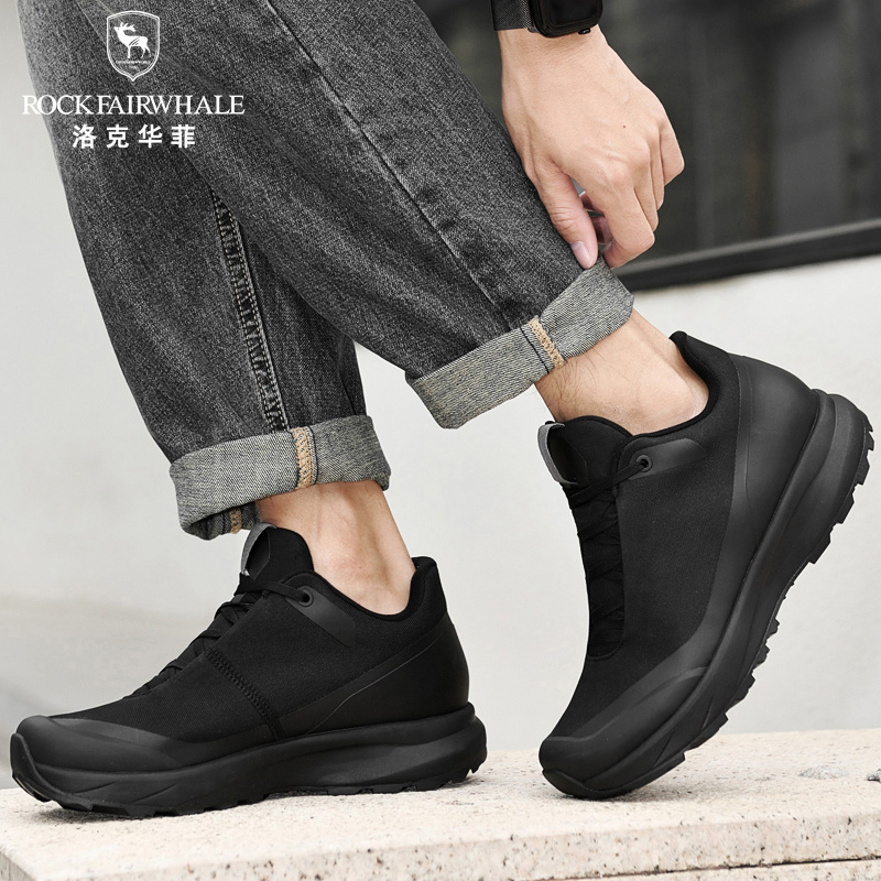 Rock Fairwhale洛克华菲 男士低帮鞋轻盈透气舒适百搭男鞋英伦风设计潮流耐磨运动健步鞋高清大图