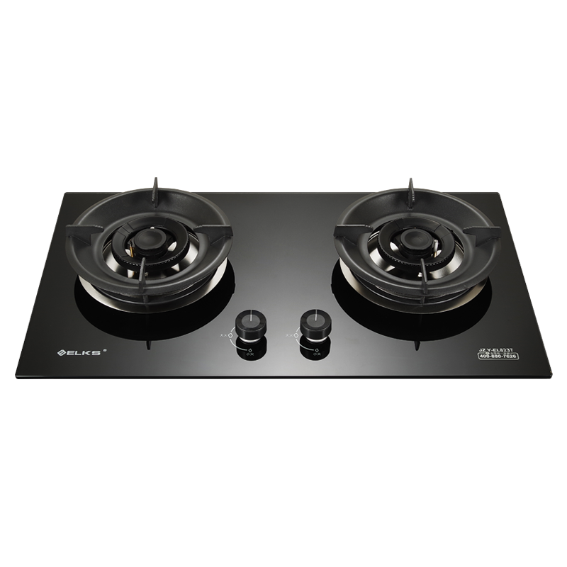 ELKS燃气灶JZY-EL8237 台嵌两用 钢化玻璃面板 防风炉架 一体火盖液化气高清大图