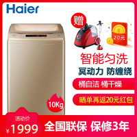 Haier/海尔 B10018F31 全自动波轮洗衣机10公斤家用大容量智能洗衣机下排水筒自洁幂动力防缠绕脱水甩干