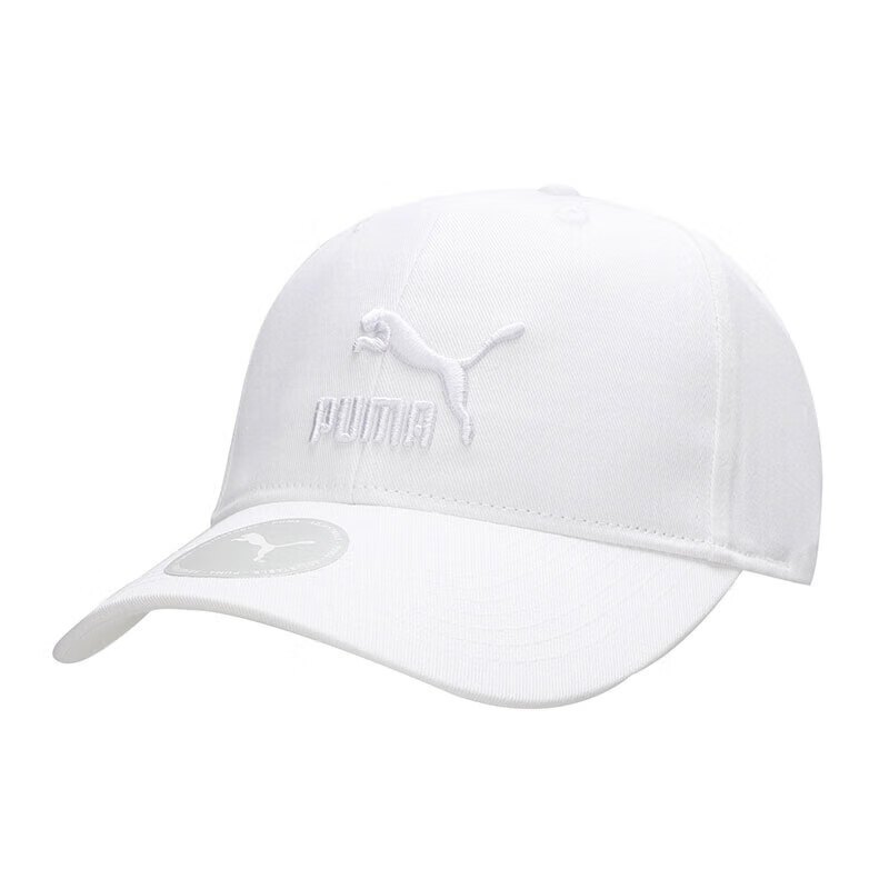 彪马(PUMA)休闲帽男帽女帽运动帽子情侣帽时尚潮流休闲登山旅游帽遮阳帽 022554-12/白色/ADULT
