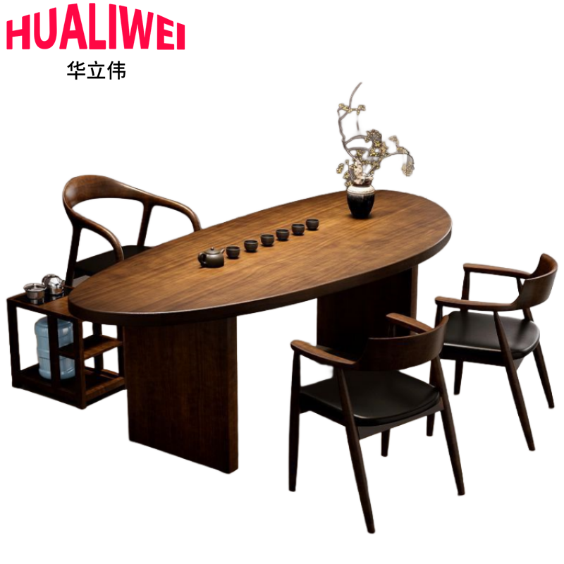 华立伟 桌椅茶柜组合1.4m套