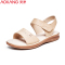 奥康凉鞋女夏季防滑软底舒适妈妈鞋牛皮时尚凉鞋