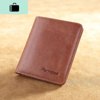 头层牛皮男士女士超小钱包真皮短款软皮手包情侣牛皮超薄MINI皮夹NEWLAKE 深啡色