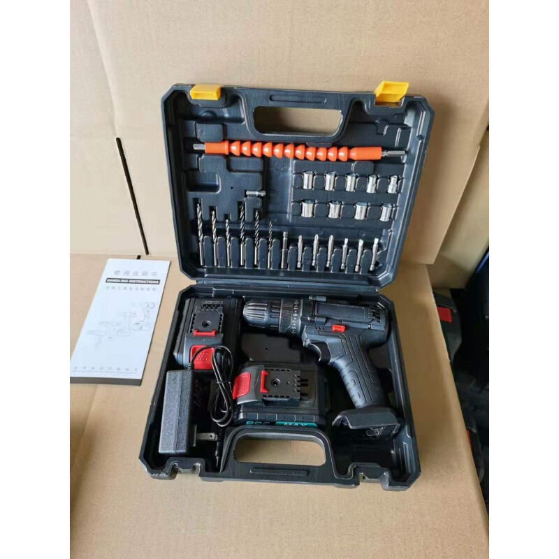 锂电池充电钻12v21v套装家用多功能手电钻电动螺丝刀五金工具参数