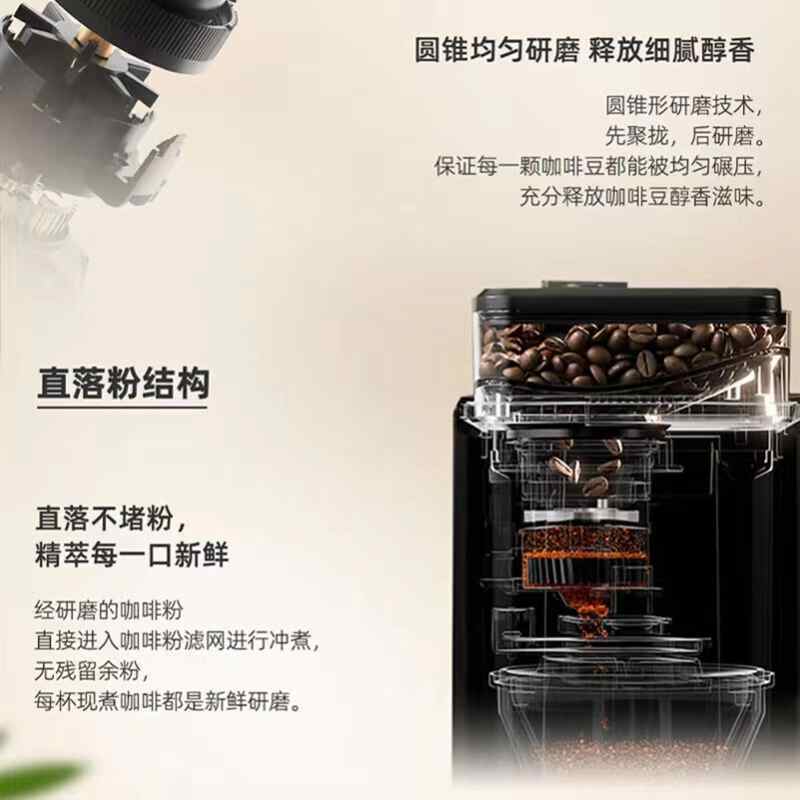 飞利浦全自动美式咖啡机 小型机 全自动清洗 智能温控 可拆卸式 美式经典咖啡机HD