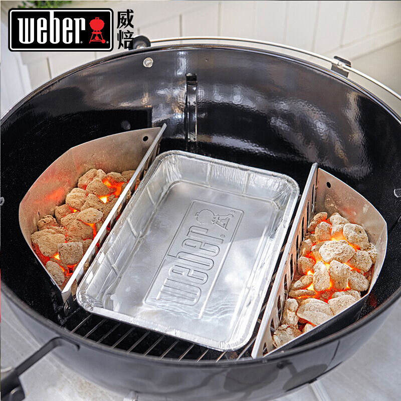 威焙(weber)加厚烧烤铝箔集油盘烘焙盒子烤肉烤鱼铝箔纸盘10个装 大号