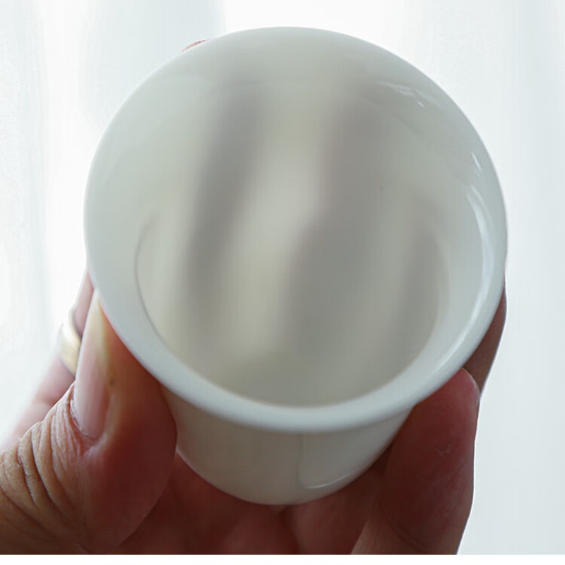 拓牌4头亮光羊脂玉瓷茶叶罐套装高清大图