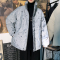 YUANSU冬季夜光立领面包服棉衣宽松韩版潮流反光情侣棉服痞帅保暖外套男棉衣