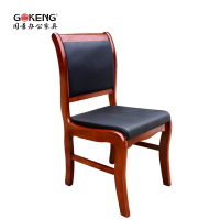 国景GOKENG 会议椅 办公椅 黑色西皮