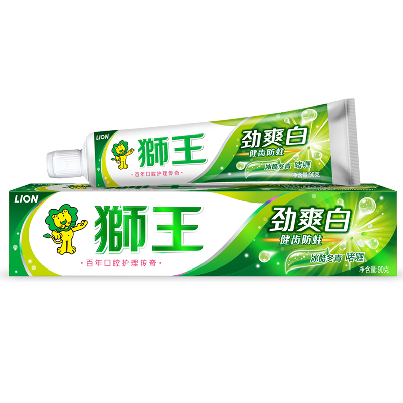 狮王 劲爽白 牙膏珍萃薄荷 90g(单位:支)