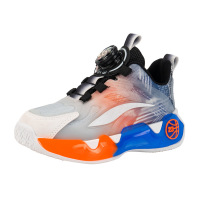男童时尚旋转纽扣篮球鞋帅气炫酷跑步鞋 26码16.5 ZZD-118桔色