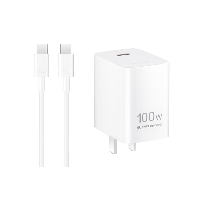 华为(HUAWEI)全能充电器(Max 100W)含AType-C数据线 白色 (计数单位:个)高清大图
