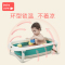 babycare 新生婴儿洗澡盆儿童大号可折叠浴盆用品宝宝可坐躺 婴童浴盆 香槟粉