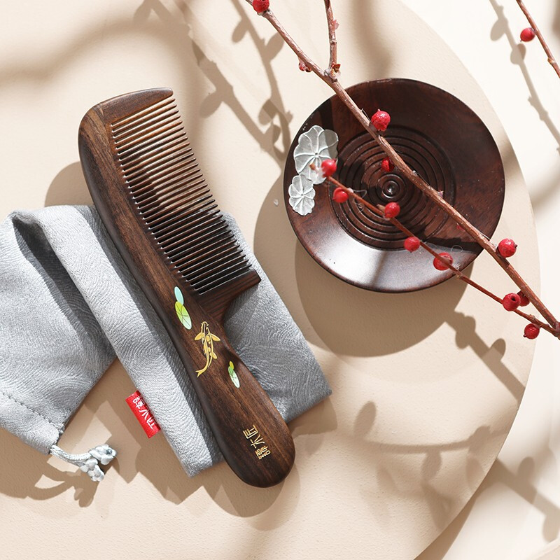 谭木匠 木梳礼盒 自在锦鲤高清大图