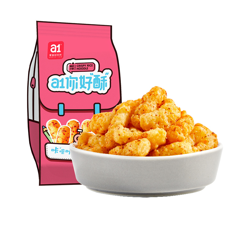 a1你好酥蛋皮小酥川辣爽味320g蛋糕苏宁宜品蛋皮米酥膨化怀旧办公室大米小小酥休闲零食小吃儿童