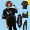 瑜伽服运动套装女夏秋季宽松2018新款大码胖mm网红跑步服健身房速干衣三四件套