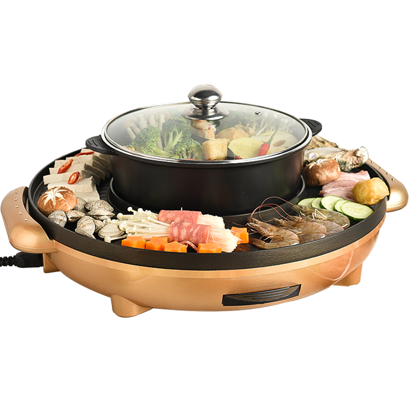 火锅烧烤一体锅家用韩式可分离煎烤肉机多功能不烤肉机