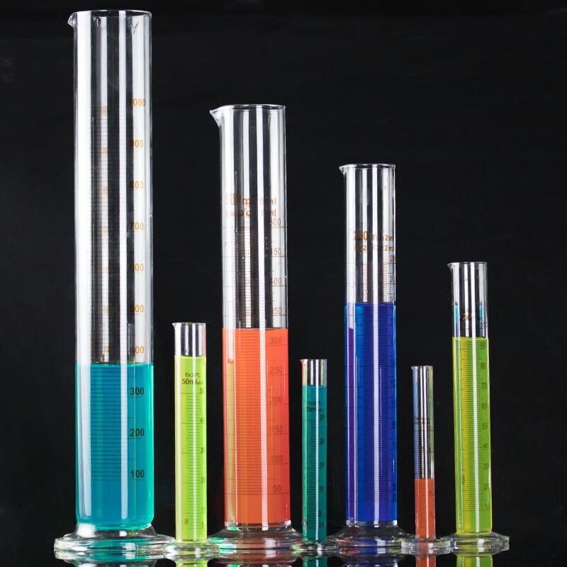 海斯迪克 HKQS-159 玻璃量筒 刻度量筒 高透明度实验室器具 50ml(10个)