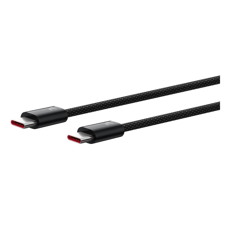 华为 编织数据线(Max 140W) 7A数据线 1.8米 USB-c转USB-c 高强度编织纱线 黑金灰高清大图