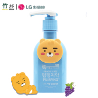 竹盐萌趣儿童派缤牙膏160g(葡萄味)韩国进口韩维E木糖醇乳酸钙低氟儿童牙膏 呵护口腔