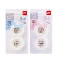 得力(deli)30118隐形胶带套装18mm*20y*50um(白色)(2卷/卡) 3卡装