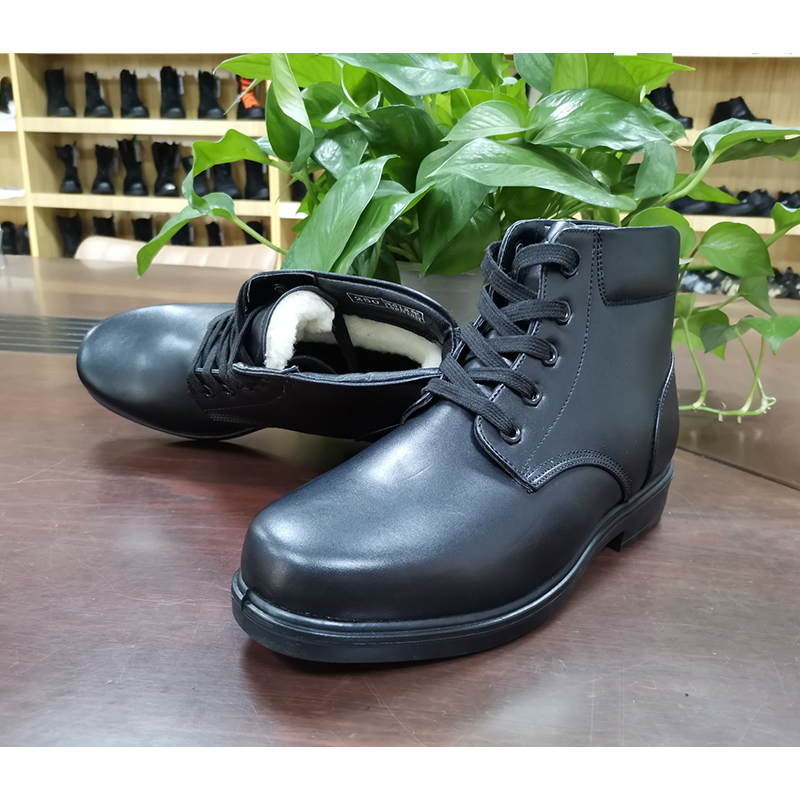 天鸣07绒皮鞋头层粒面牛皮加绒内里橡胶防滑大底劳保鞋