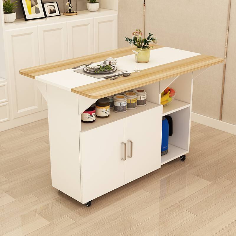 折叠桌用长方形餐桌小户型简约多功能可伸缩移动折叠吃饭桌