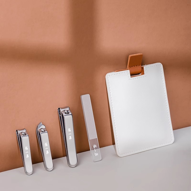 张小泉指甲刀五件套不锈钢指甲剪斜口指甲钳家用修甲刀挖耳勺8138高清大图