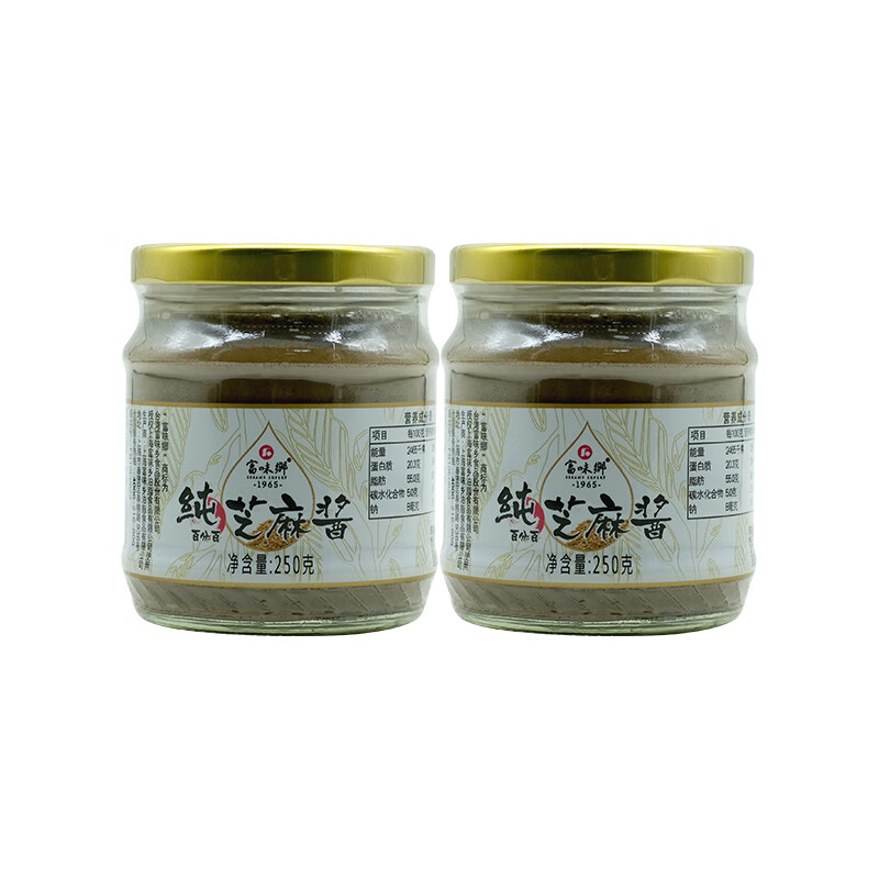 富味乡纯芝麻酱250g 面包涂抹制馅拌面佐餐白芝麻酱火锅蘸酱调料高清大图