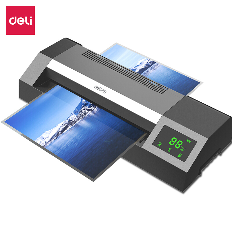 得力(deli)14371办公高速过膜机A3/A4 非真空包装机 过塑膜A3 智能触控塑封机 过胶机照片文件覆膜过塑机高清大图