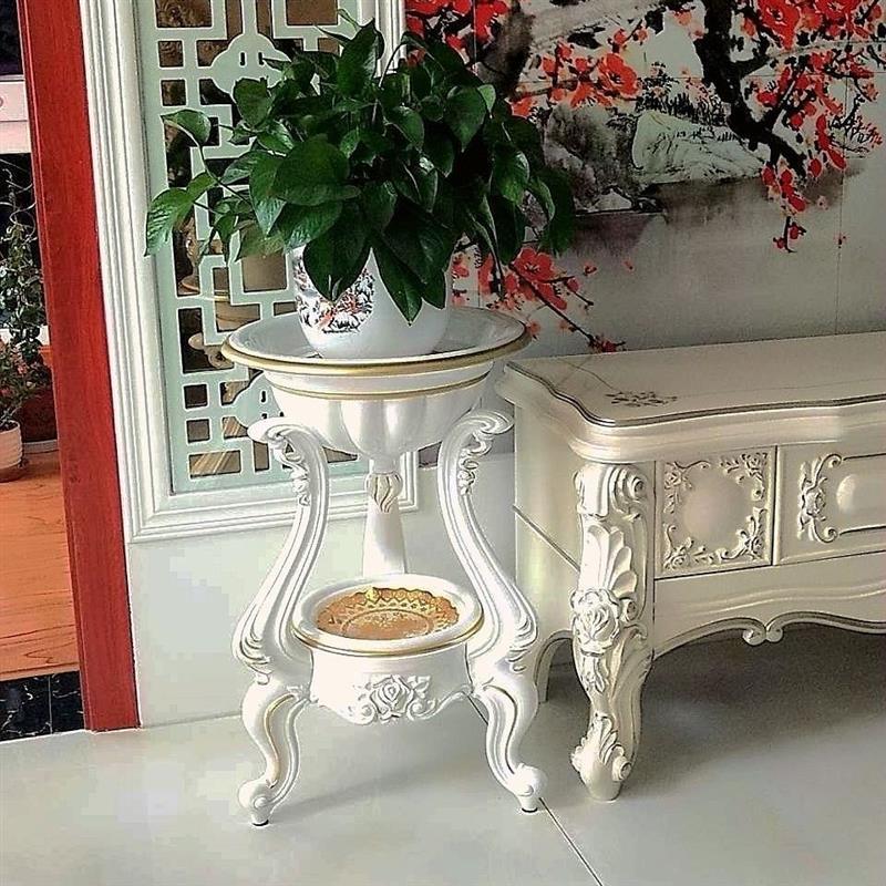 新款欧式客厅花架室内阳台绿萝花盆架花架子多层家用落地式盆景架
