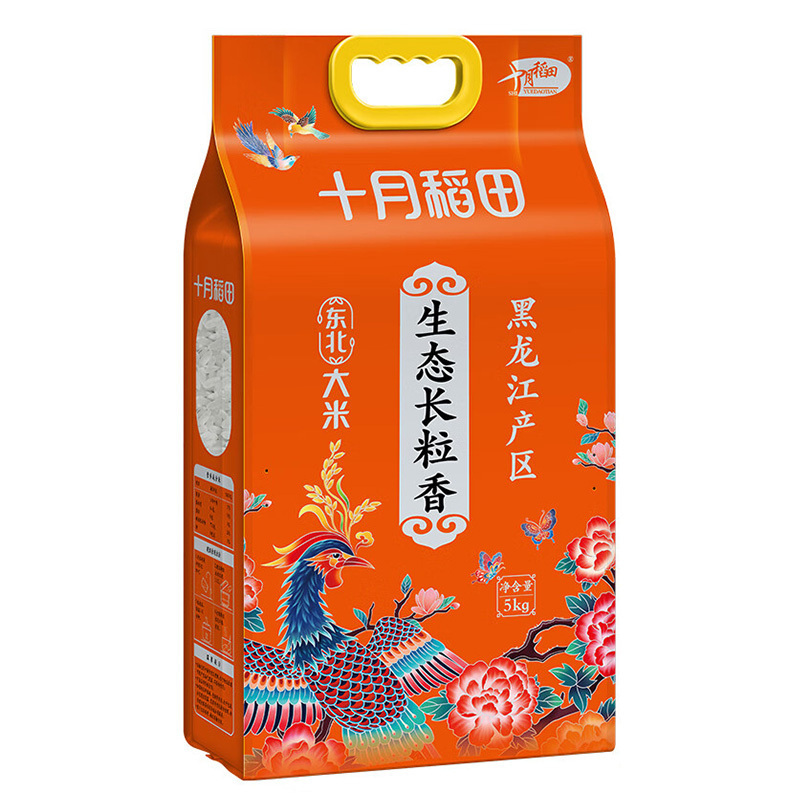 十月稻田5kg生态长粒香大米袋装高清大图