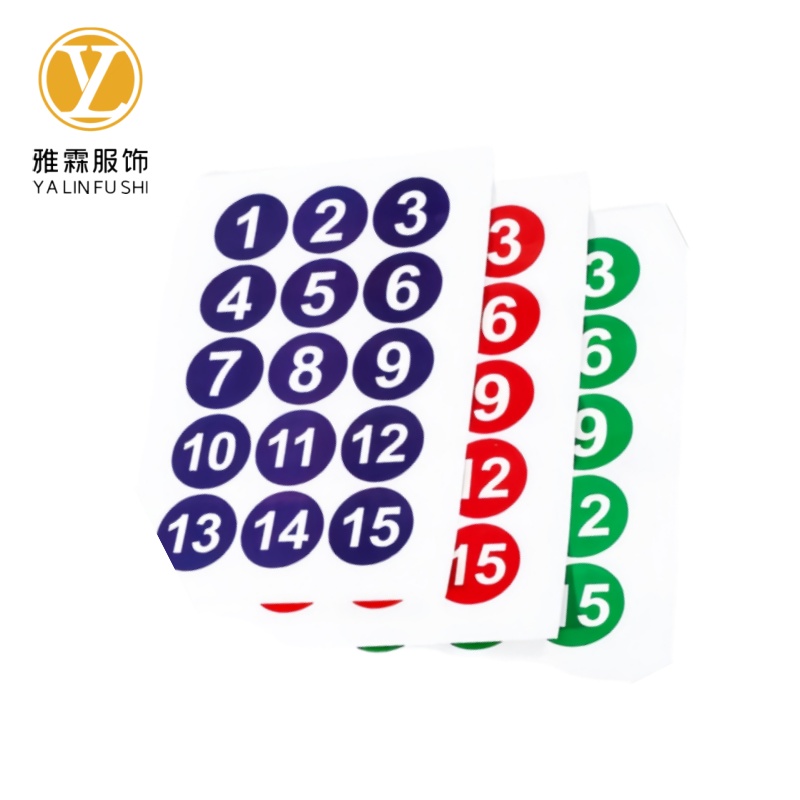 雅霖服 号码贴纸标识牌100X100mm 张高清大图