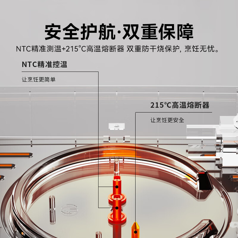膳魔师 家用多功能大容量304不锈钢蒸屉三层电蒸锅EHA-4416E白色高清大图