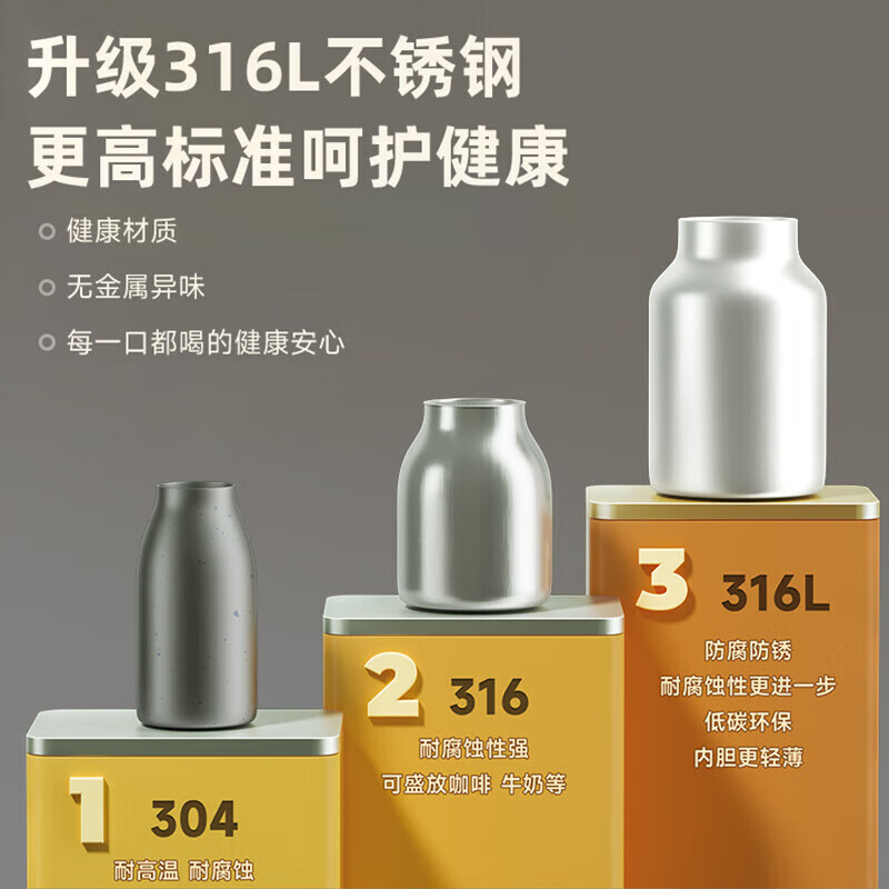 苏泊尔316不锈钢保温壶 2L高清大图