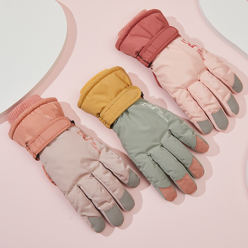 保暖滑雪骑行手套冬天女生户外运动加绒加厚防风防寒古达防滑束口