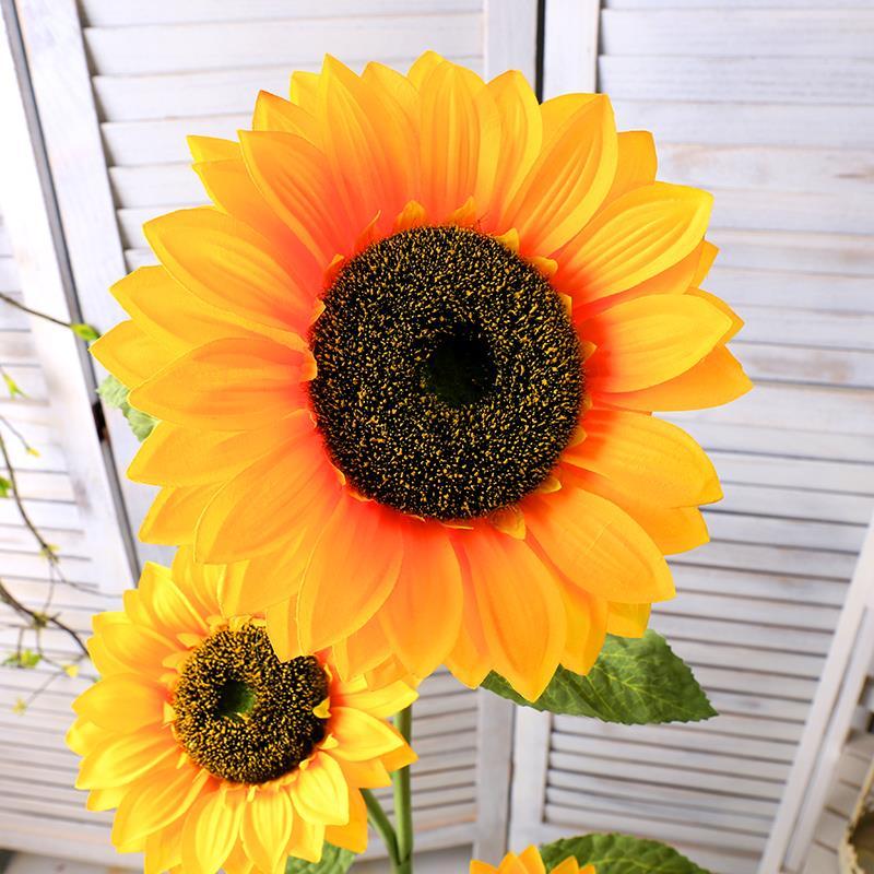 仿真向日葵太阳花假花绢花客厅卧室落地高枝摆放花室内装饰花7头