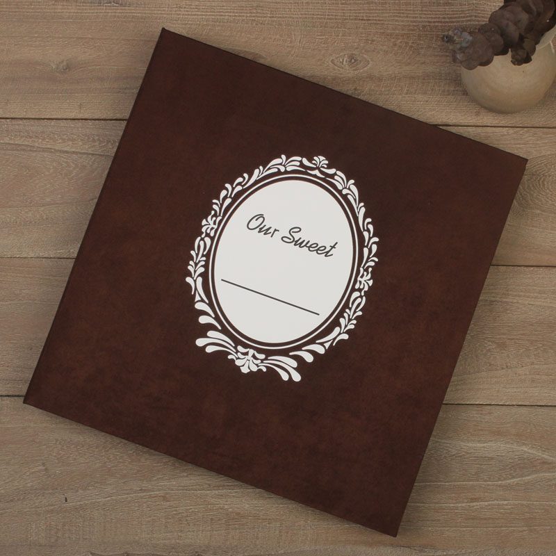 相册本粘贴式覆膜影集纪念册浪漫情侣创意手工相薄三维工匠18寸麂皮绒