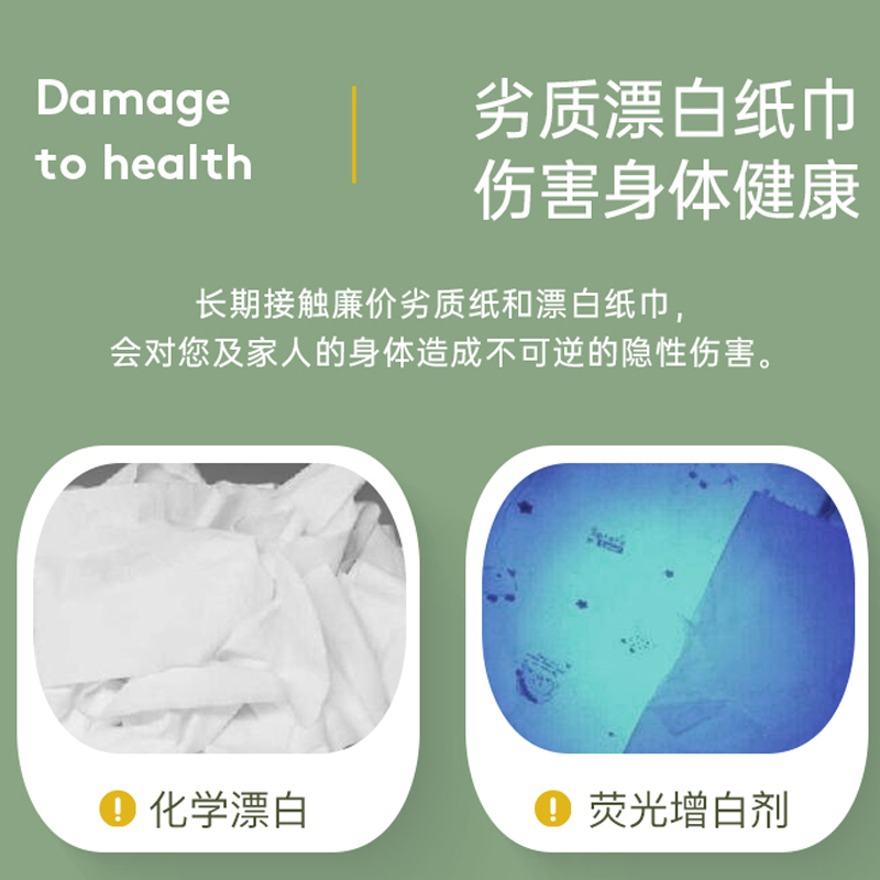 无染天然抑菌竹纤维抽纸WR010 139*180mm*3层 130抽/包 6包/提18包/箱高清大图