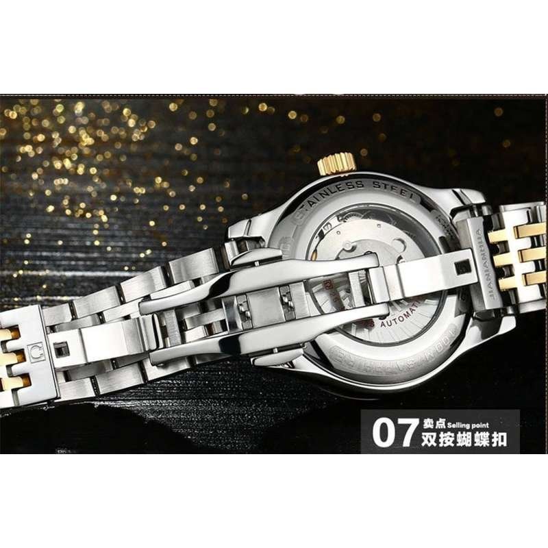 瑞士嘉年华CARNIVAL手表 新款商务系列防水男士全自动机械表 男正装时尚双日历精钢男表 精钢金属腕表8612G高清大图