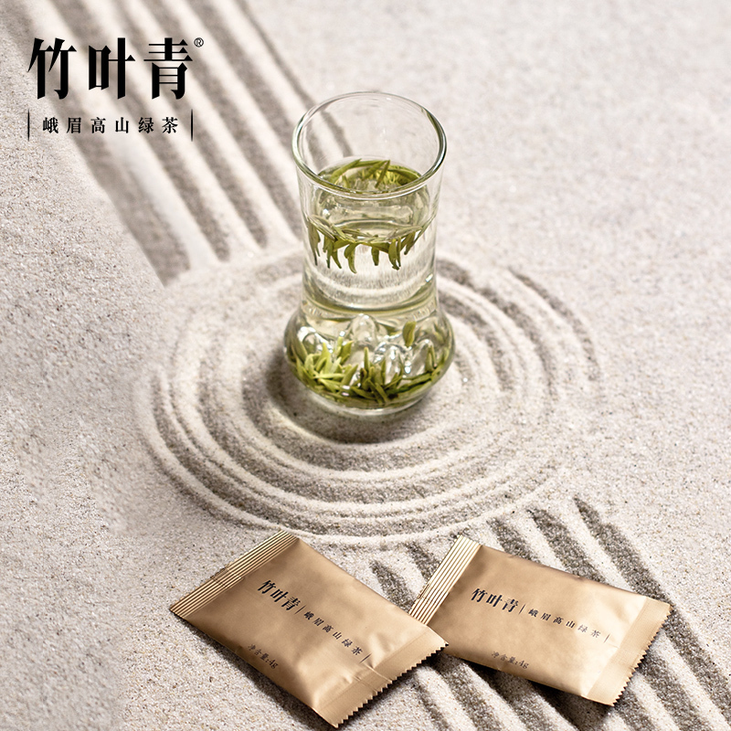 [春茶上市]竹叶青茶叶2021新茶峨眉高山绿茶特级(论道)经典礼盒120g