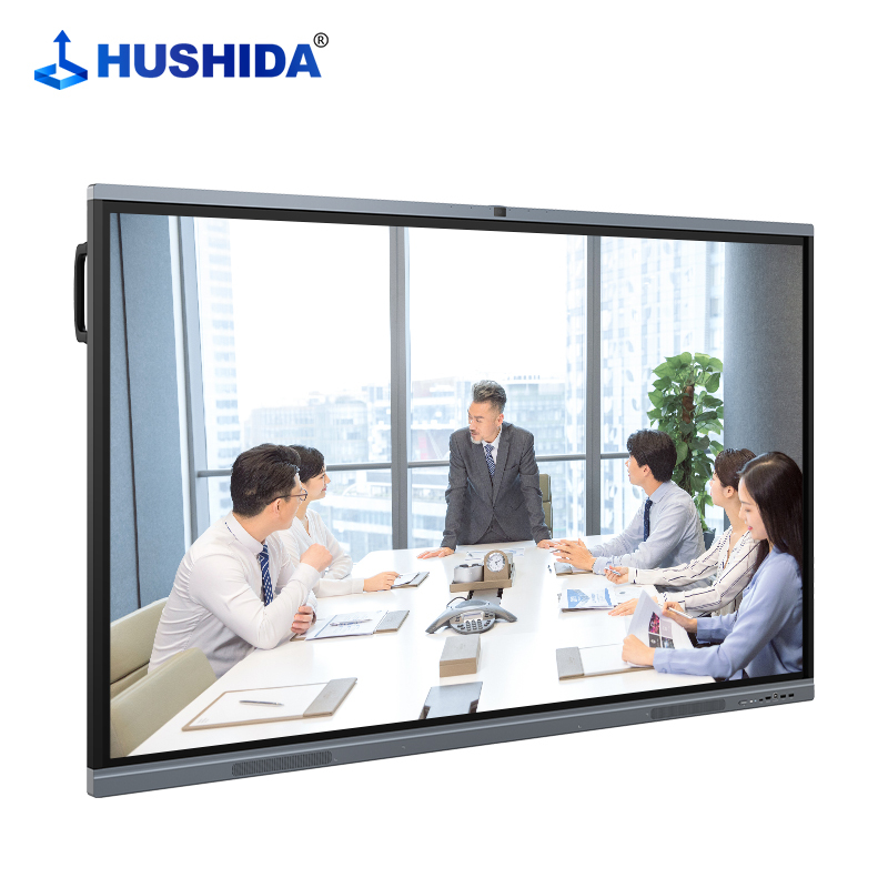 互视达(HUSHIDA)65英寸会议平板教学一体机电子白板4K大屏触摸内置摄像头麦克风 安卓+Win i7 CW-ZZGW-65