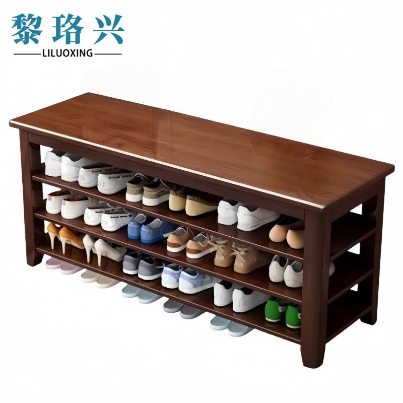 黎珞兴换鞋凳三层胡桃色120cm个