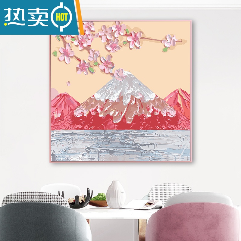 敬平数字油画diy填充油彩画手工画画小尺寸手绘填色肌理画装饰丙烯画装饰画高清大图