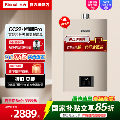 林内燃气热水器家用恒温静音16升GC22