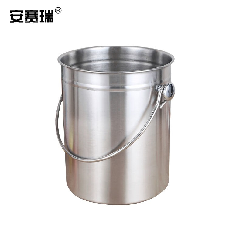 安赛瑞 不锈钢冰桶 商用手提冰粒桶 5L 啤酒桶红酒香槟冰块桶冰酒桶 26359