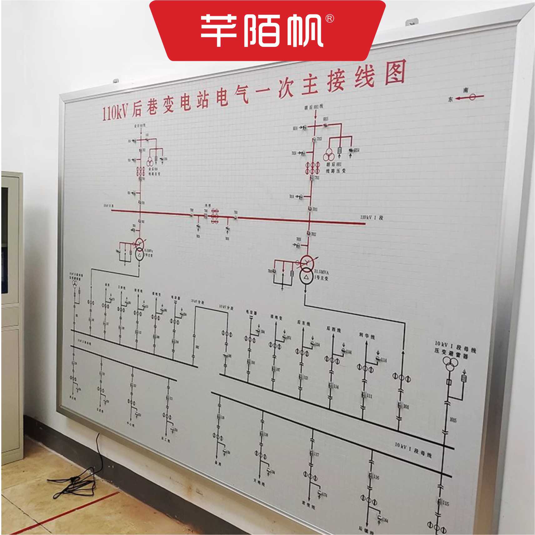芊陌帆/电气主接线模拟图/平面图/示意图/展板/QMFMN-01/平方米高清大图
